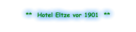 **  Hotel Eltze vor 1901  **