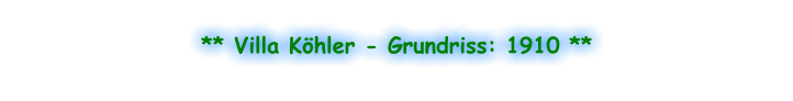 ** Villa Köhler - Grundriss: 1910 **