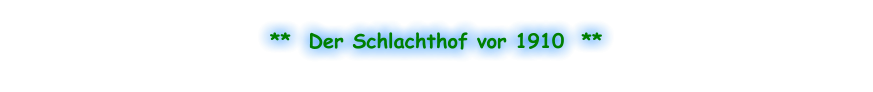 **  Der Schlachthof vor 1910  **