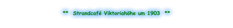 **  Strandcafé Viktoriahöhe um 1903  **
