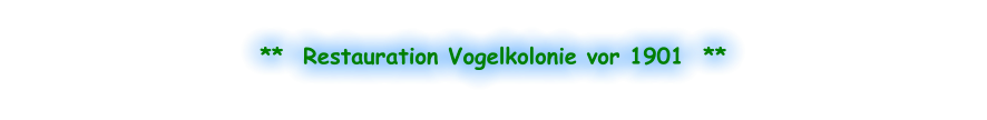 **  Restauration Vogelkolonie vor 1901  **