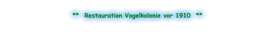 **  Restauration Vogelkolonie vor 1910  **