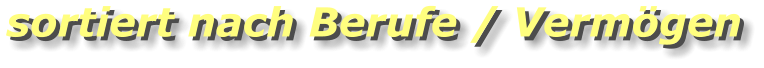 sortiert nach Berufe / Vermögen sortiert nach Berufe / Vermögen
