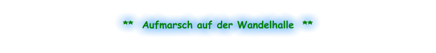 **  Aufmarsch auf der Wandelhalle  **