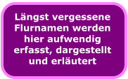 Längst vergessene Flurnamen werden hier aufwendig erfasst, dargestellt und erläutert